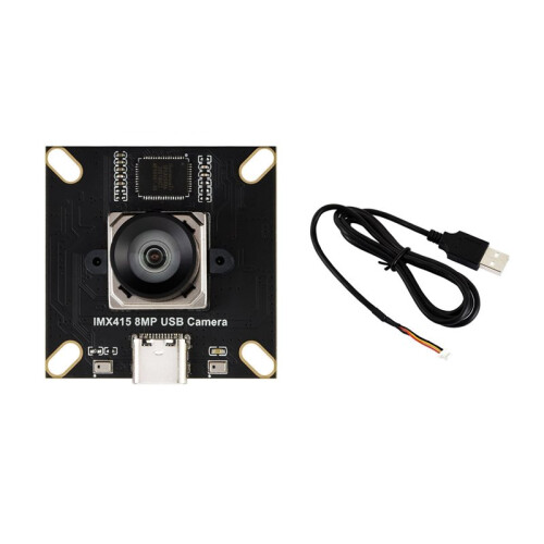 Module Caméra USB IMX415 8 MP, Résolution 3840 X 2160, Champ de Vision de 95,5, Objectif Sans Distorsion, Double Microphone, USB 2.0 Type-C