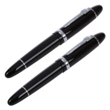 2X 159 Zoll Schwarz und Silber M Feder Fuellfederhalter Dicke fuer Geschenk Schmuck