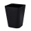 Plain Uncovered Trash Can Household Large Trash Can Paper Basket Black 1