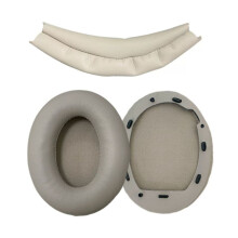 Replacement PU Earpads & Headband Cover for WH-1000XM4 Comfortable Headphone Cushions Cream White