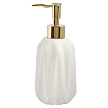 Keramik Seifenspender 10 Oz Handseifenspender mit Pumpe NachfüLlbare FlüSsige SpüLmittel und Lotion für Badezimmer (Weiß)