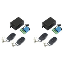 2X 433 Mhz RF Wireless Receiver 12V Single Relay Receiver Module with 4Pcs Universal Wireless Remote Control