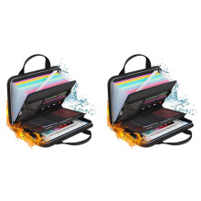 2X Akkordeon-Datei-Organizer, Wasserdicht, Feuerfest, 14,6 X 10,2 Zoll, Datei-Organizer mit 12 Ordnern für Akademische und Geschäftliche Zwecke