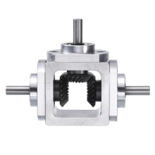 Gear Box 90 Degree Right Angle Bevel Gearbox 1:1 Reversing Double Output Shaft 20 Teeth Bevel Gear with 6mm Shaft