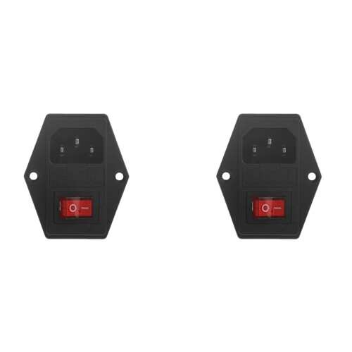 2X Nuevo  de Poder Del Enchufe Masculino de la Entrada de la Ca Iec320 C14 3