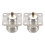 2X N Type Female Jack RF Coax Connector 4-Hole Panel Mount with Solder Cup,Silver 1