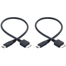 2X Hard Drive Cable,USB 3.1 Type-C Male to USB 3.0 Micro-B Male Data Cable for Tablet Phone