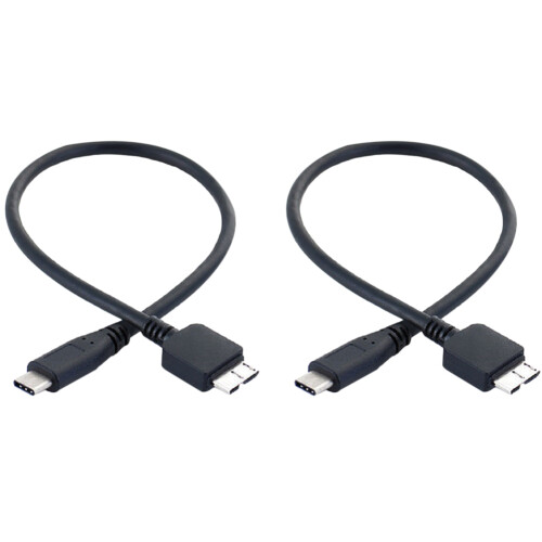 2X Cable de Disco Duro, USB 3.1 Tipo-C Macho Una USB 3.0 Micro-B Cable de Datos Macho para Teléfono con Tableta