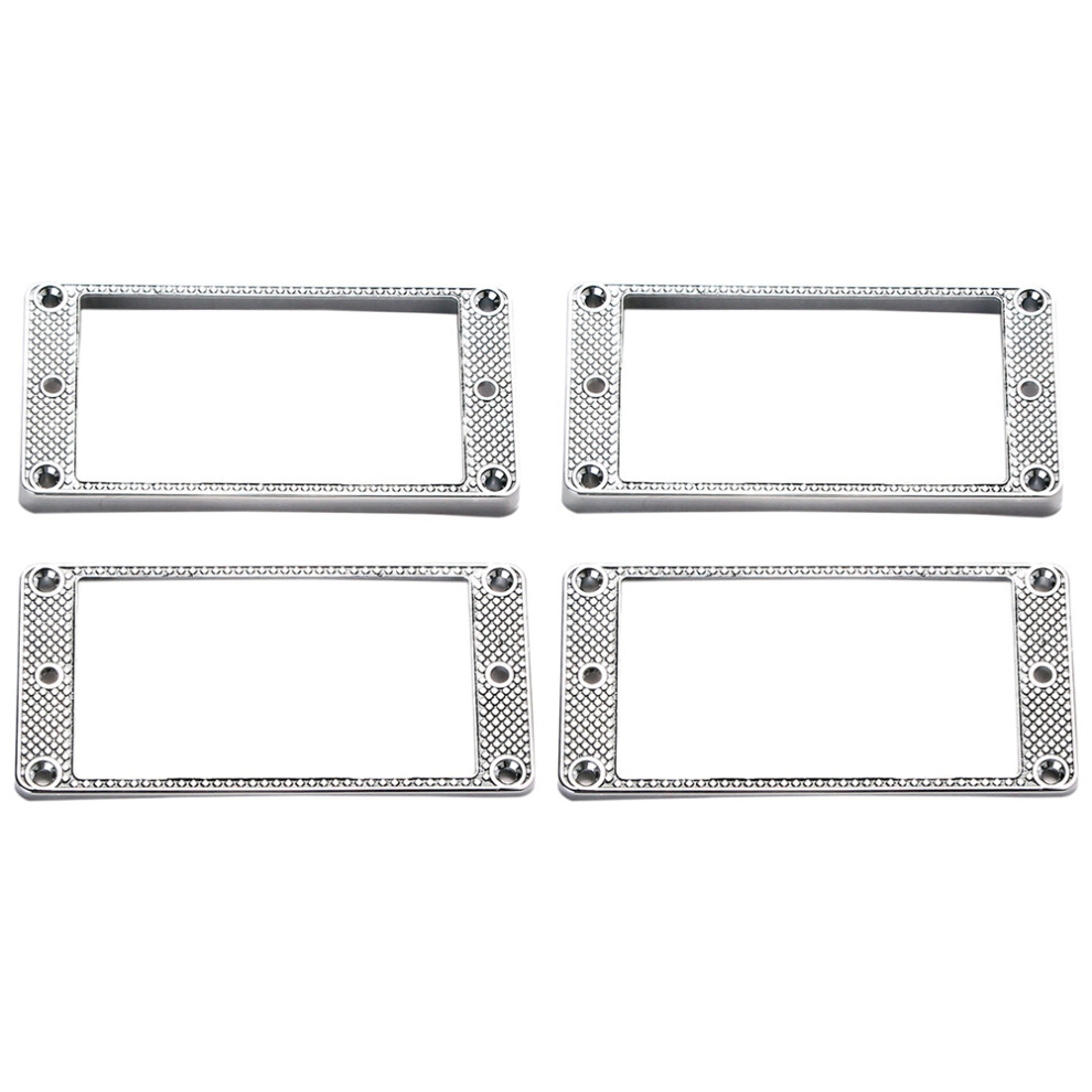 4Pcs Humbucker Pickup Ring Metal Curved Bottom Frame For Lp Prs Guitar Parts 6033863045592