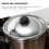 Kitchen Pot Cap Round Lid Silver Steel 1pack 7