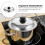 Kitchen Pot Cap Round Lid Silver Steel 1pack 9