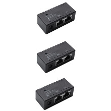 3X Poe Splitter Poe Injector Rj45  5.5mm x 2.1mm Input Passive Poe Adapter Connector for Ip Network Camera(Black)