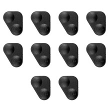 10X Rubber 2-Button Remote Key Fobs Pad Cover - YWC000300 for Land/ P38 Black