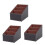 3pcs Leather Remote Control CD Organizer Phone Desktop Storage Box(Brown) 1