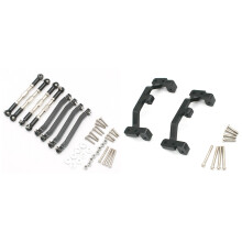 Chassis Pull Rods Link Suspension Tie Rod for MN D90 D91 D96 D99 D99S MN90 MN99S 1/12 & Metal Pull Rod Base Bracket