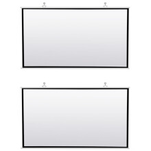 2X Portable Projector Screen for Home Theater Outdoor HD White Foldable Anti-Crease (100Inch)