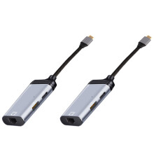2X 3 Im 1 Typ-C zu Gigabit Ethernet Rj45 Lan PD Laden Des USB C Daten Port Konverter Adapters für TV PC S20