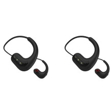 2X Wireless Earphones IPX8 S1200 Waterproof Swimming Headphone Sports Earbuds Headset Stereo 8G(Black)