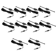 10X Negro Universal Coche Estéreo AM FM Dipolo Antena Montaje Adhesivo Vidrio Antena Antena de Radio