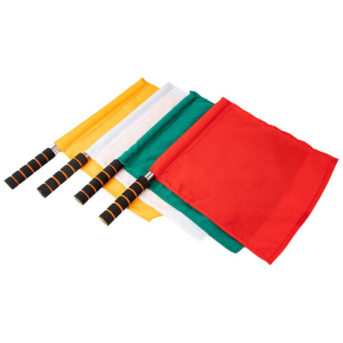 4Pièces Drapeaux Arbitre Multicolores Tissu Manche Éponge 2