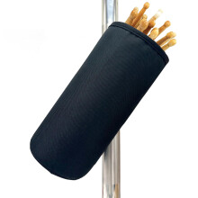 KOSTOO Slanted Drumstick Holder Drum Sticks Nylon Holder High-Capacity Bag for Drumsticks Brushes Mallets with Two Hook & Loop Straps Attach to Drum