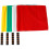 4Pièces Drapeaux Arbitre Multicolores Tissu Manche Éponge 4