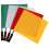 4Pièces Drapeaux Arbitre Multicolores Tissu Manche Éponge 8