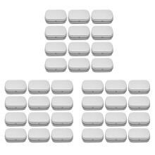 Recipientes de Metal-Pacote de 36 Latas de Metal  Recipientes de Caixa Portátil para Pino de Desenho, Brinco de Miçangas para Armazenamento de