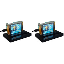 2X 1000KH/S NMMiner NerdMiner + 2 Steckplätze, Verbesserter Hochleistungs-Bitcoin-Krypto-Solo-Lotterie-Miner mit 2,8-Zoll--Display
