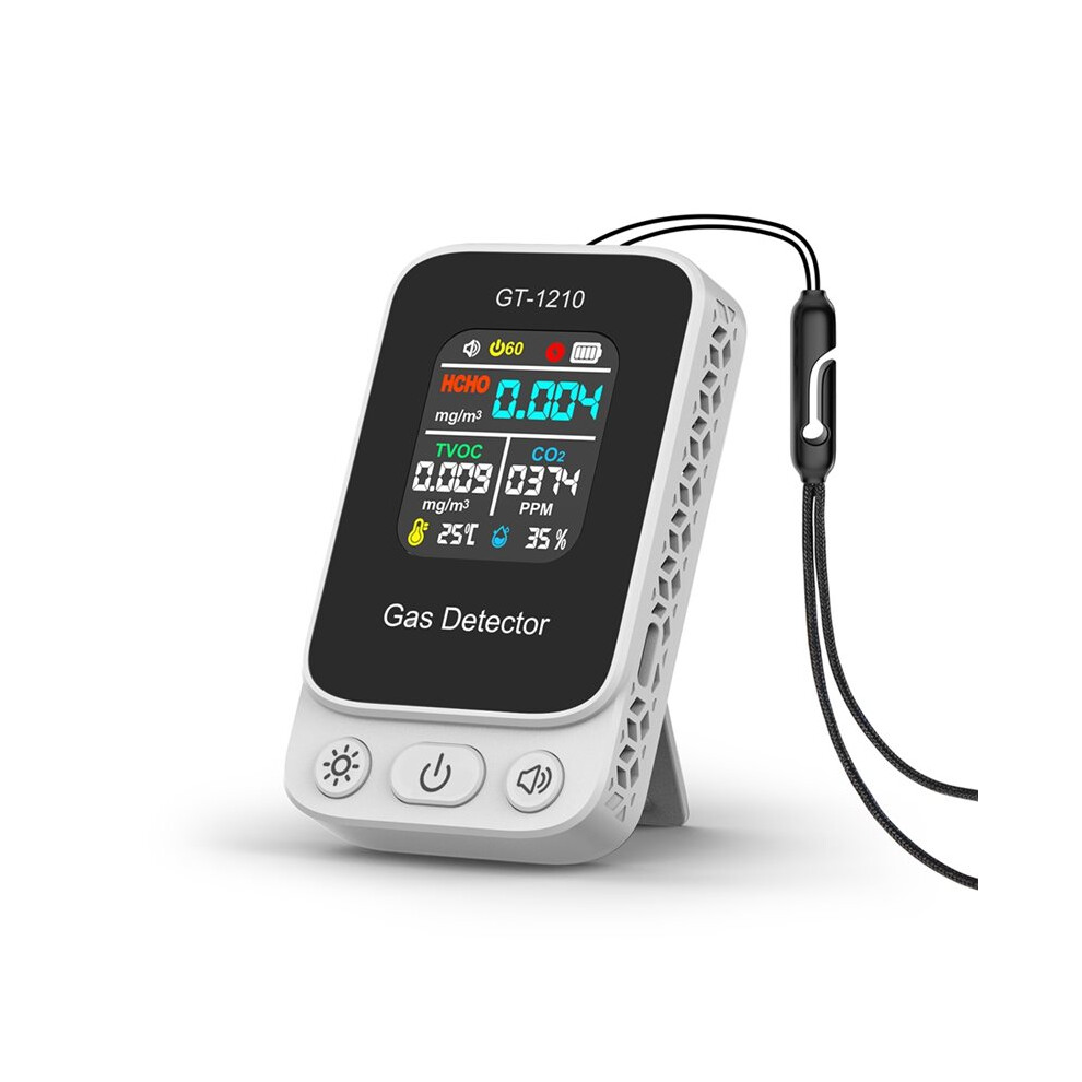 Co2 Carbon Dioxide Detector Tvoc Hcho Air Quality Temperature Humidity Tester Gas Detector Co2 Meter Air Quality Sensor 4713710837236