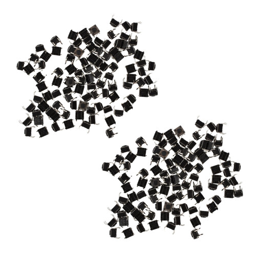 200 Pcs 6X6X4.5mm Panel PCB Momentary Tactile Tact Push Button  4 Pin DIP