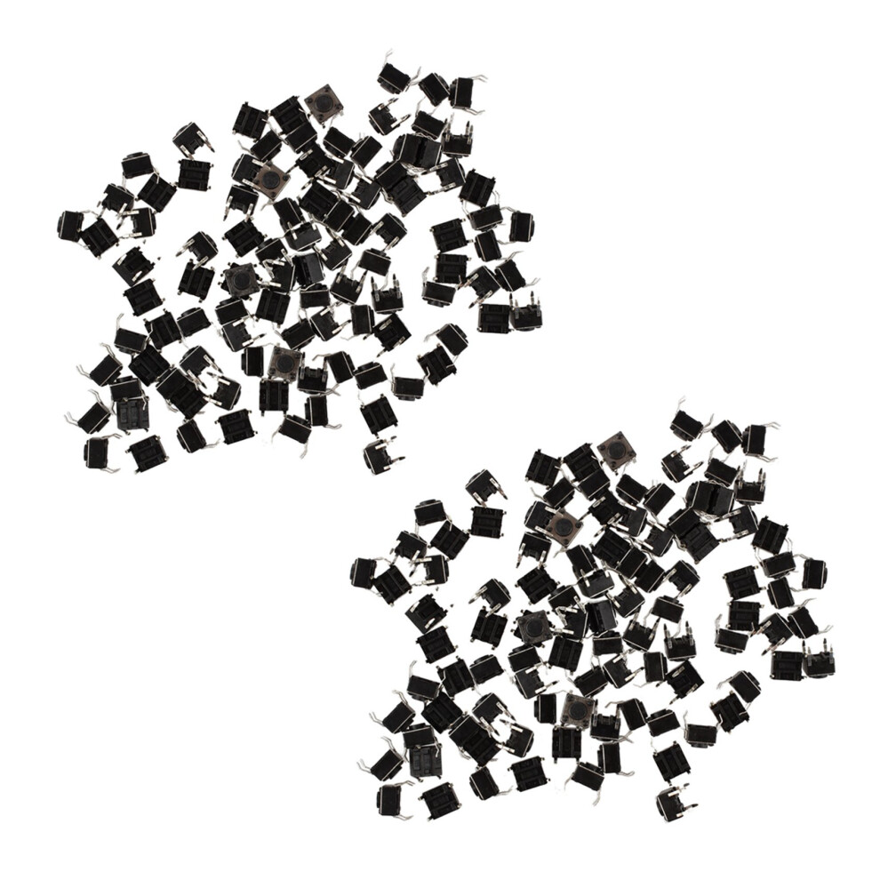 200 Pcs 6X6x4.5mm Panel Pcb Momentary Tactile Tact Push Button 4 Pin Dip 6032010388384