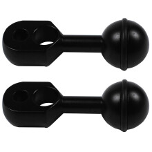 2X 1 Inch to Ys Clip Arm for Action Video Camera Light Diving Butterfly Clip Adapter Mount