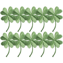 10Pcs Wear-Resistant Green Leaf Patches for Jackets Hats and Clothes