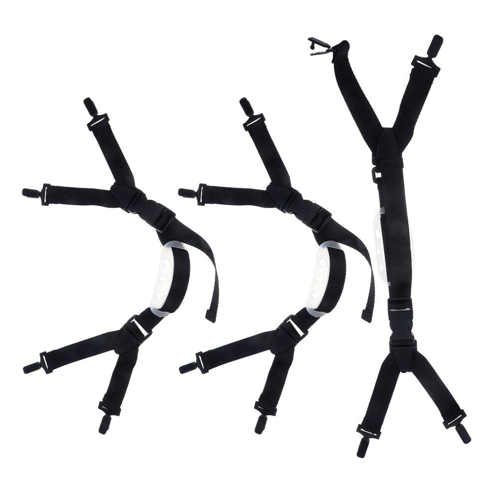 3Pcs Stable Black Nylon Hard Hat Chin Straps Easy Installation 3351196693178