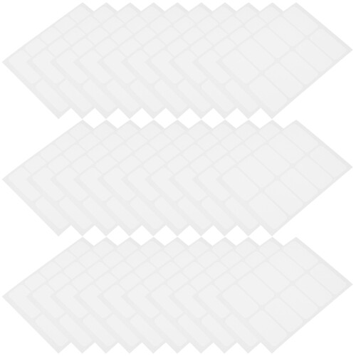 120Pcs White Writable No Iron Fabric Laundry Labels for Clothing