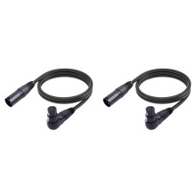 2Pcs XLR Microphone Extension Cable Adapter , 90 Degree XLR Female to Straight XLR Male 3-Pin Mic Cable 1M
