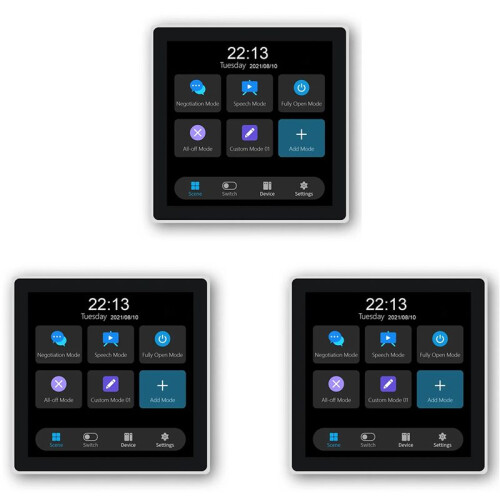 3X Tuya T3E Panel  Touch Screen Panel EU  Control Panel  Zigbee  Home Wall Push Light ,White 1