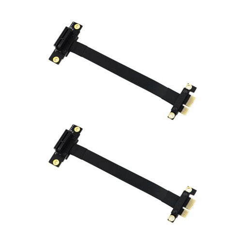 2X PCIE PCI Riser PCI-e Express Riser Card PCIE X1 Cabo de ExtensãO para Placa-MãE Extensor Conversor Cabo Adaptador 20Cm
