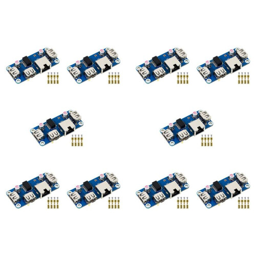 10X Ethernet/USB HUB HAT(B) for Raspberry Pi 4B/3B+/3A+/2B/Zero/Zero with Zero WH,with 1X RJ45 Ethernet Port 1
