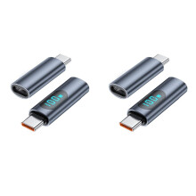 4 Pezzi Adattatore USB C Display LED PD 100W Maschio A Femmina Tester per Misuratore di Potenza Veloce, Adattatore Prolunga per Monitor Caricabatterie