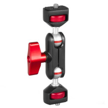 Magic Arm with Dual Ballhead Articulating 1/4'' Screw Universal Camera Video Monitor Mount Adapter