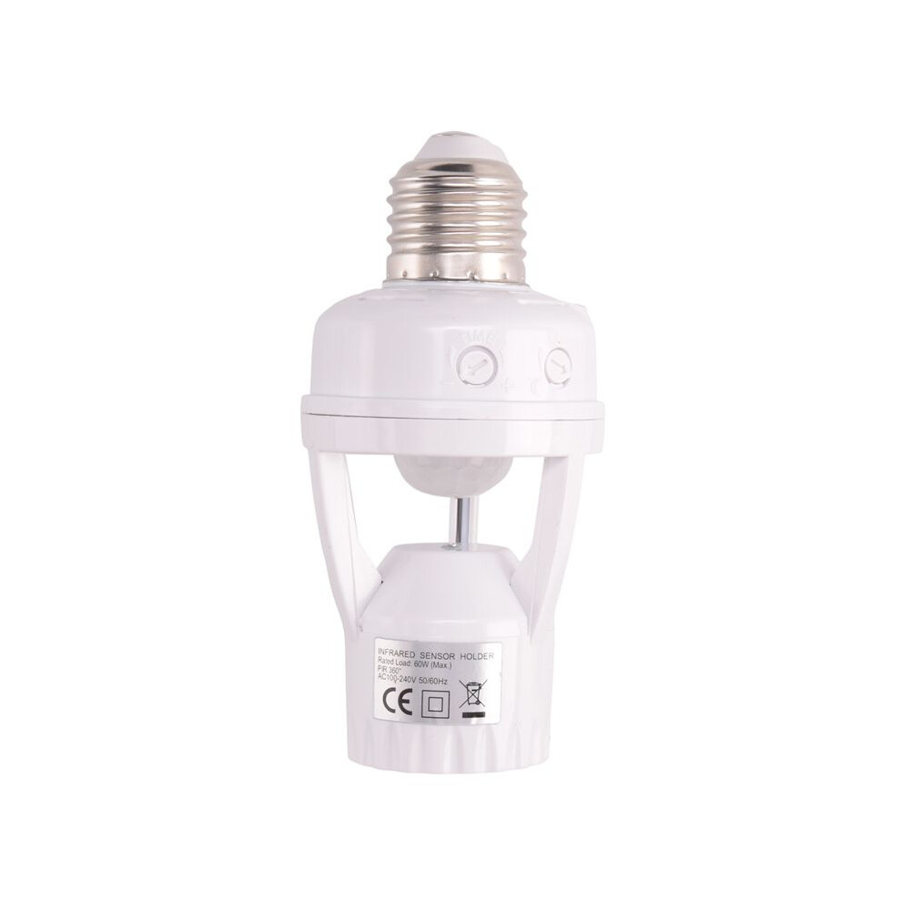 E27 Led 220V Screw Bulb Holder Led Pir Infrared Motion Sensor Lamp With Socket Identify E27 Motion Sensor Light 6033405173875