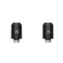 2X Tuya ZigBee Radiator Actuator TRV Programmable Thermostatic Radiator Valve App Remote Black