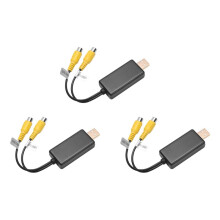 3X USB to CVBS RCA Video Output Adapter Box Interface Connect to Monitor Display Device for Android Radio Multimedia(A)