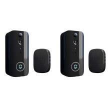 2X Doorbell Camera, 1080P Wire Less Doorbell Camera Wifi Network Connection, Voice Conversion,2 Way Talk