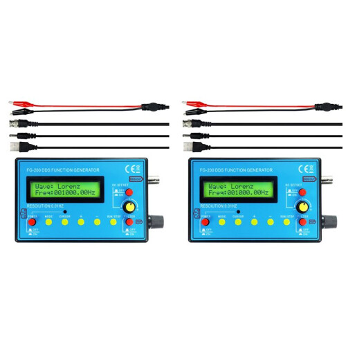 2X FG-200 DDS Function Signal Generator Frequency Counter 0.01Hz -500KHz Signal Source Module 1