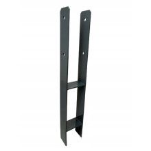 Support de poteau à sceller Domax PSH RAL 7016 Gris anthracite thermolaqué 90 x 600 mm