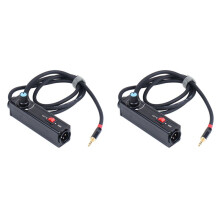2X Stereo Ground Loop Isolator 3,5 mm Naar XLR Audio Isolator Audio Noise Isolator Noise Suppressor Isolator voor PC Naar Mixer