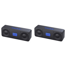 2X Radio FM Portatile Wireless 5.0 Altoparlante TWS Lettore Musicale MP3 Supporto TF Card U Disco Ricarica USB Radio-A